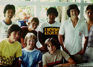 The Best OF Times  back: Sonny Portacio,             Ron Reinert, Pancho (Hubert Pancho), me, Kurt Butterfield  front: John Tucker, Diane Webster, ...