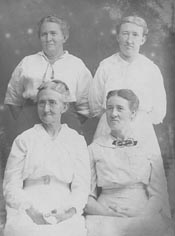 Top: Sallie and Katherine, Bottom: Ella and Ann- The Bates sisters