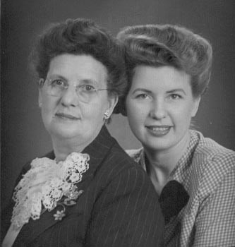 Celeste Vivian (Burt) Presser, and daughter Kathleen Kay - 1940s